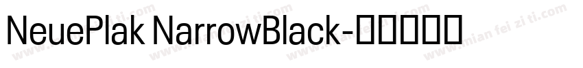 NeuePlak NarrowBlack字体转换